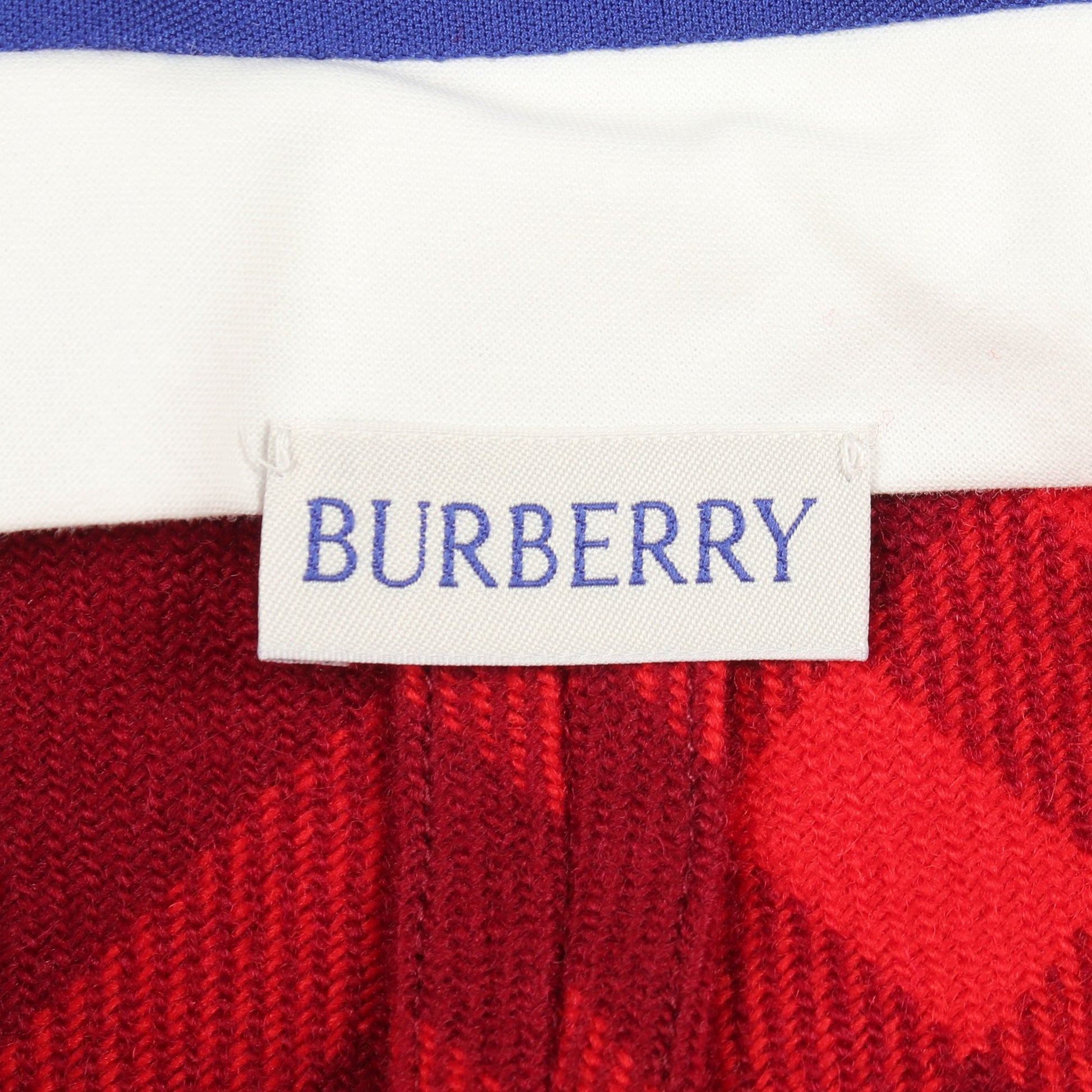 ラップスカート チェック ウール ボルドー レッド バーバリー ボトムス BURBERRY