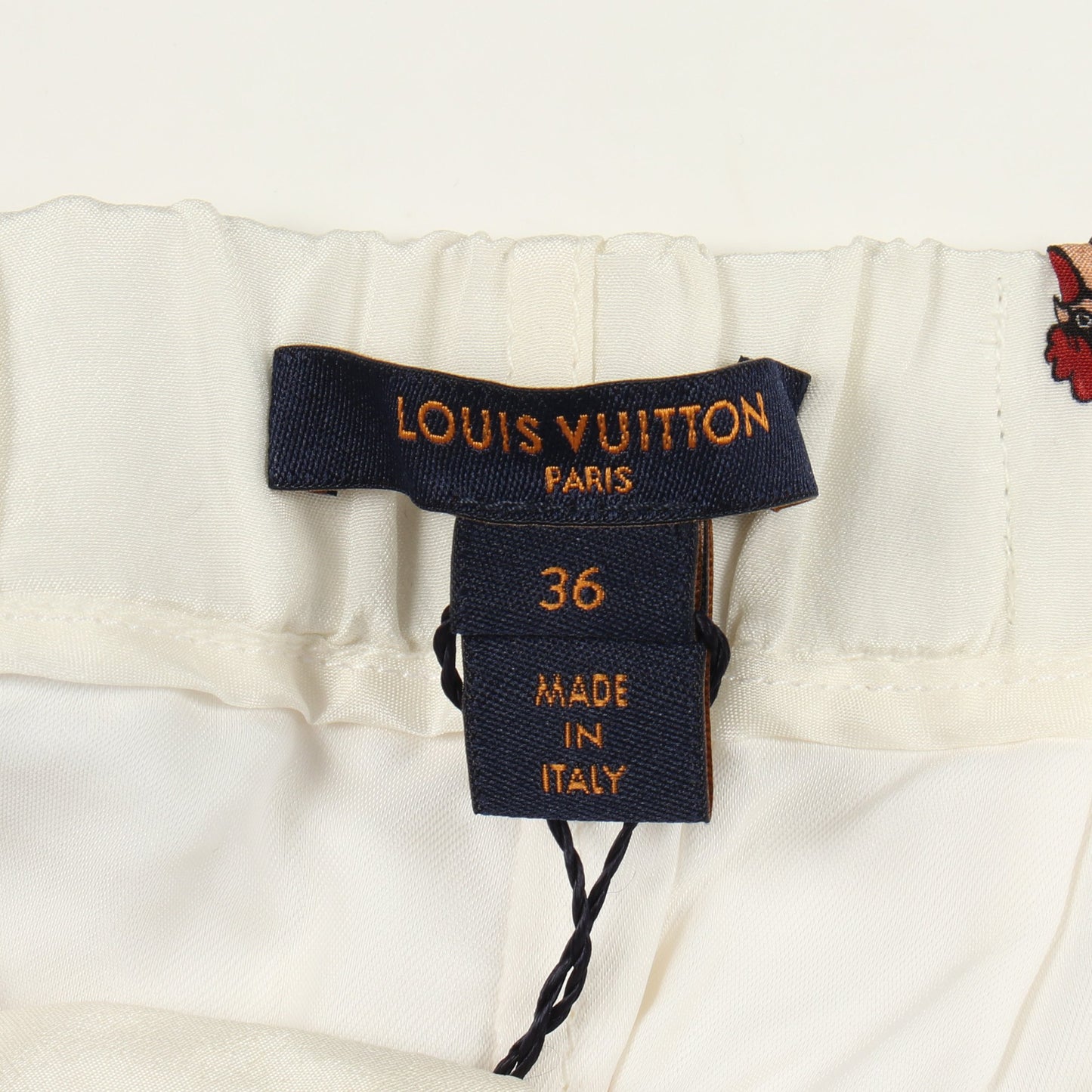 ショート パンツ 総柄 シルク オフホワイト マルチカラー ルイヴィトン ボトムス LOUIS VUITTON