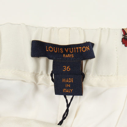 ショート パンツ 総柄 シルク オフホワイト マルチカラー ルイヴィトン ボトムス LOUIS VUITTON