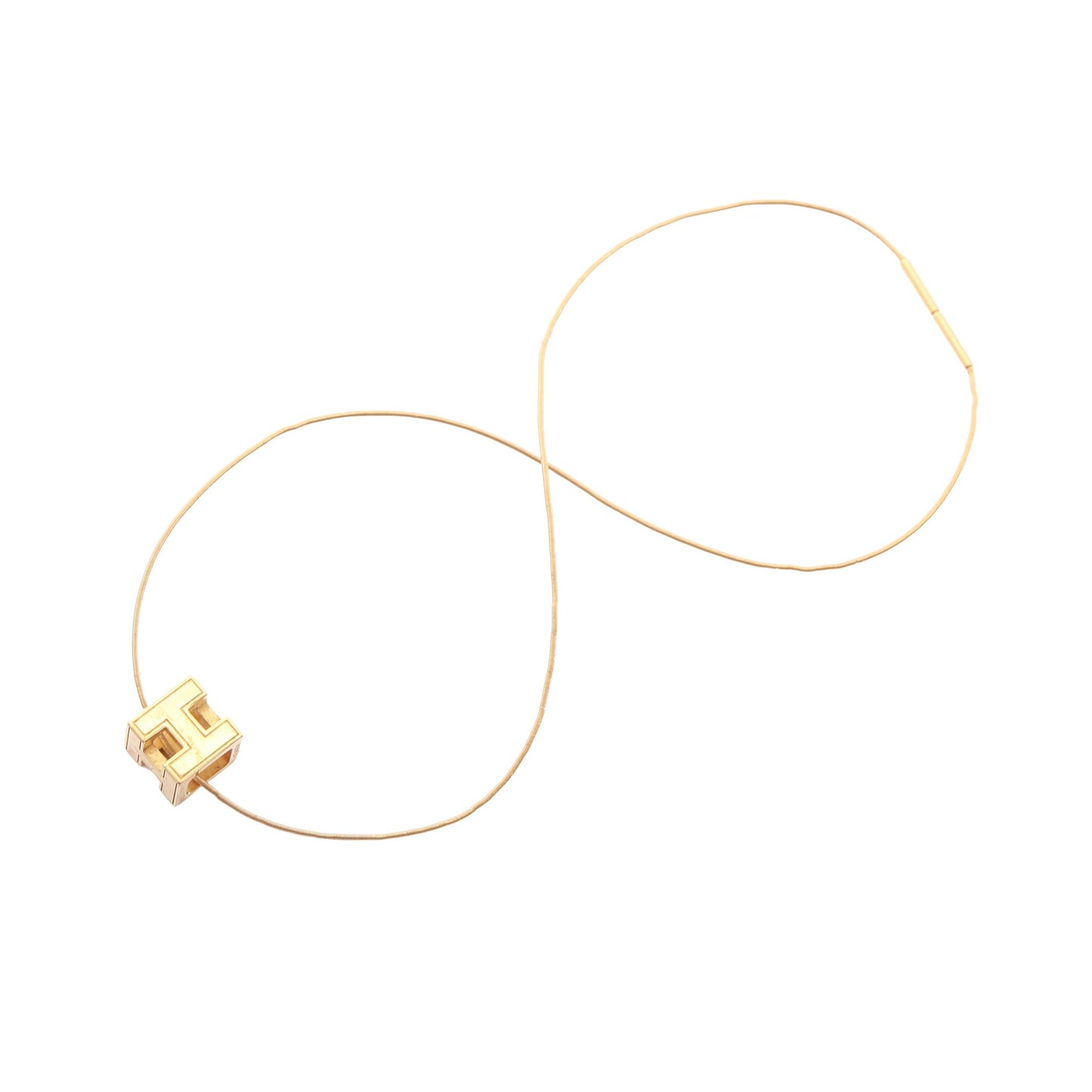 カージュドアッシュ Hキューブ ネックレス GP ゴールド エルメス アクセサリー HERMES