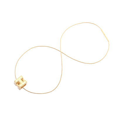 カージュドアッシュ Hキューブ ネックレス GP ゴールド エルメス アクセサリー HERMES