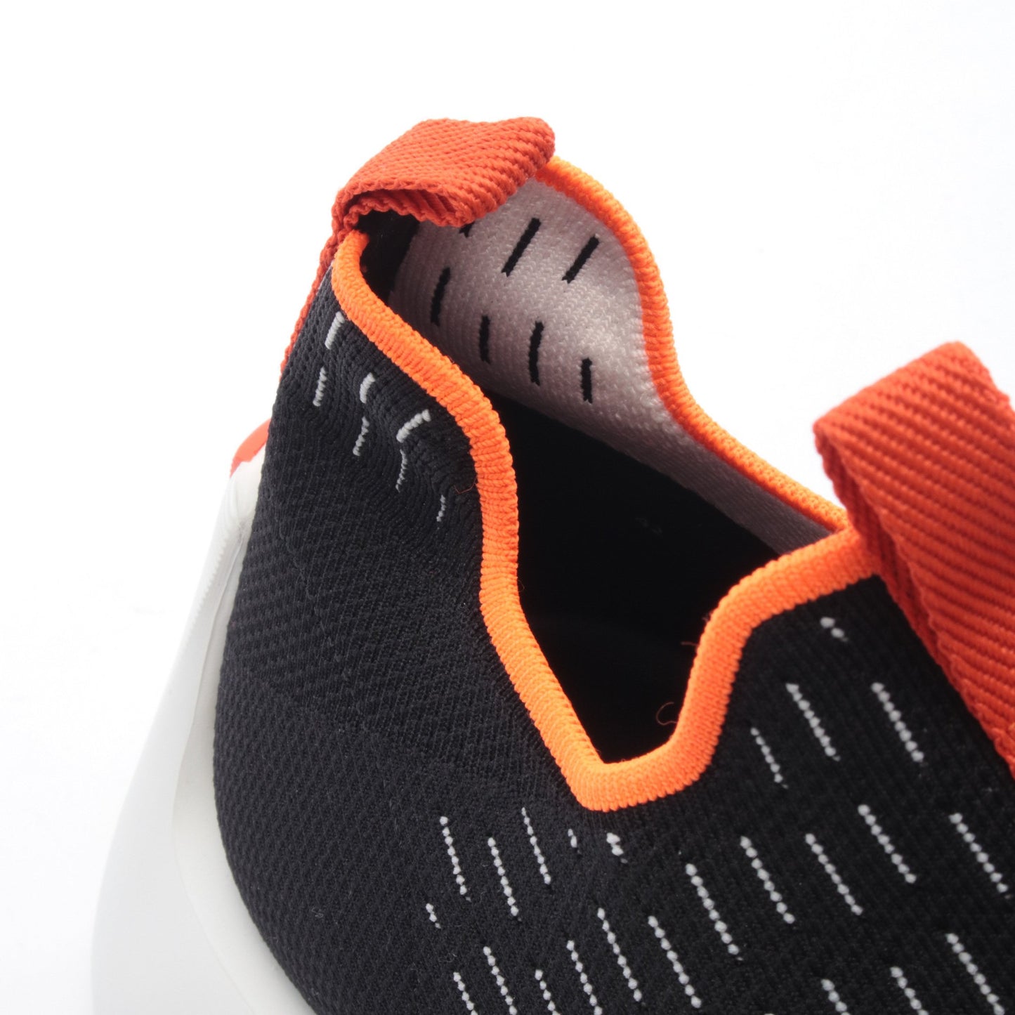エクレール ニット スニーカー ファブリック ブラック オレンジ エルメス シューズ HERMES