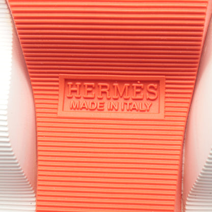 エクレール ニット スニーカー ファブリック ブラック オレンジ エルメス シューズ HERMES