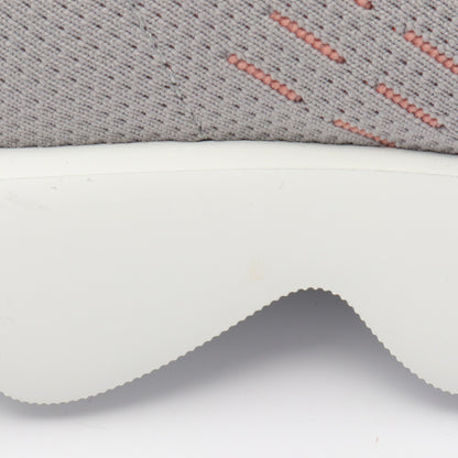 エクレール ニット スニーカー ファブリック グレー オレンジ エルメス シューズ HERMES