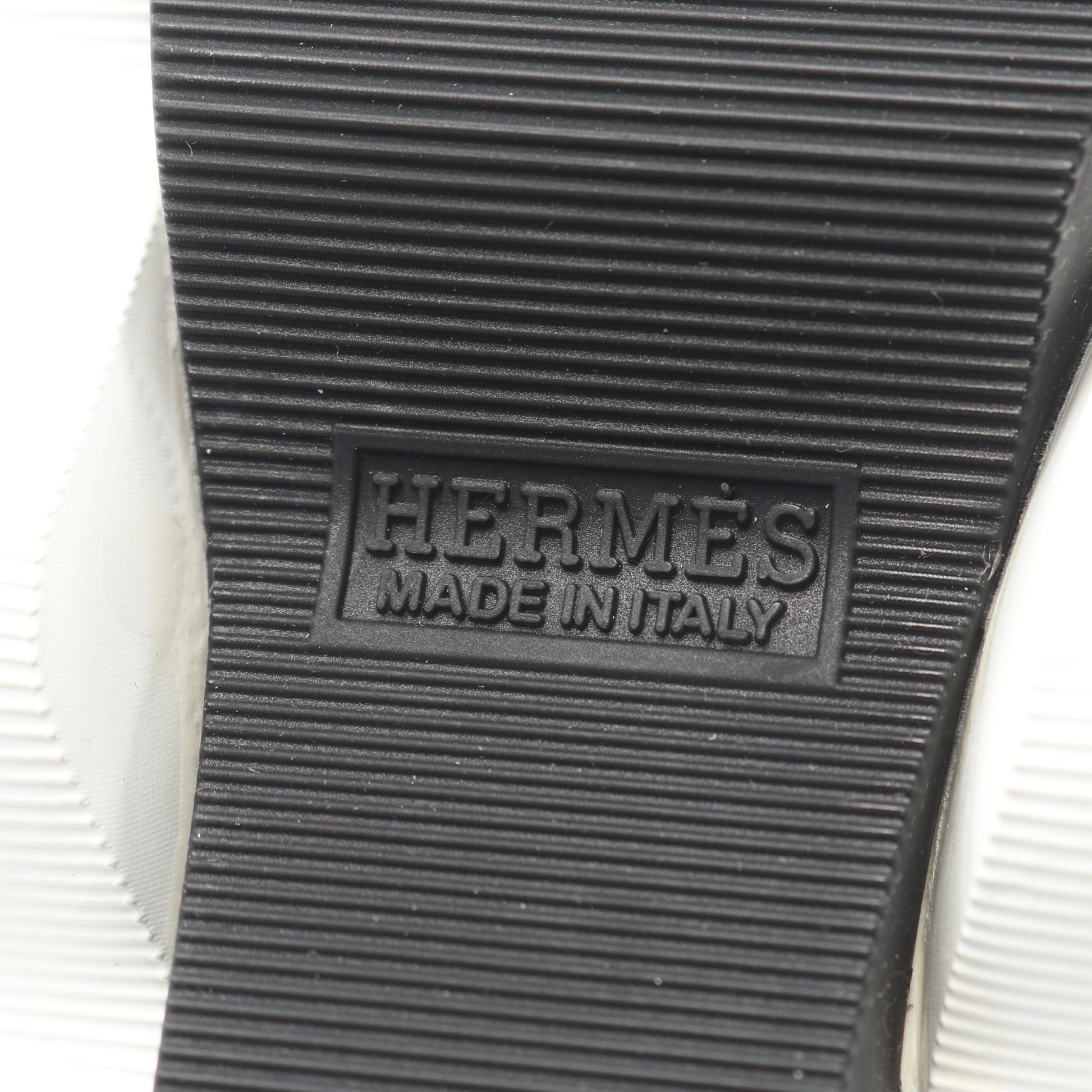エクレール ニット スニーカー ファブリック グレー オレンジ エルメス シューズ HERMES