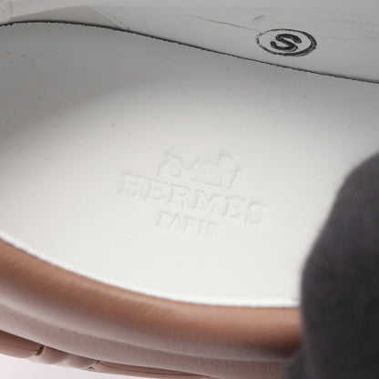 ハッピー スニーカー レザー ダスティピンク エルメス シューズ HERMES