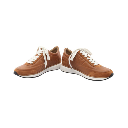 イージー スニーカー レザー スエード ライトブラウン エルメス シューズ HERMES