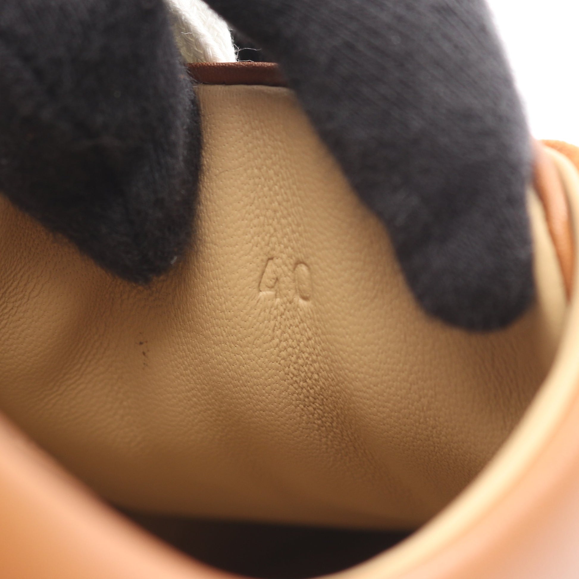 イージー スニーカー レザー スエード ライトブラウン エルメス シューズ HERMES