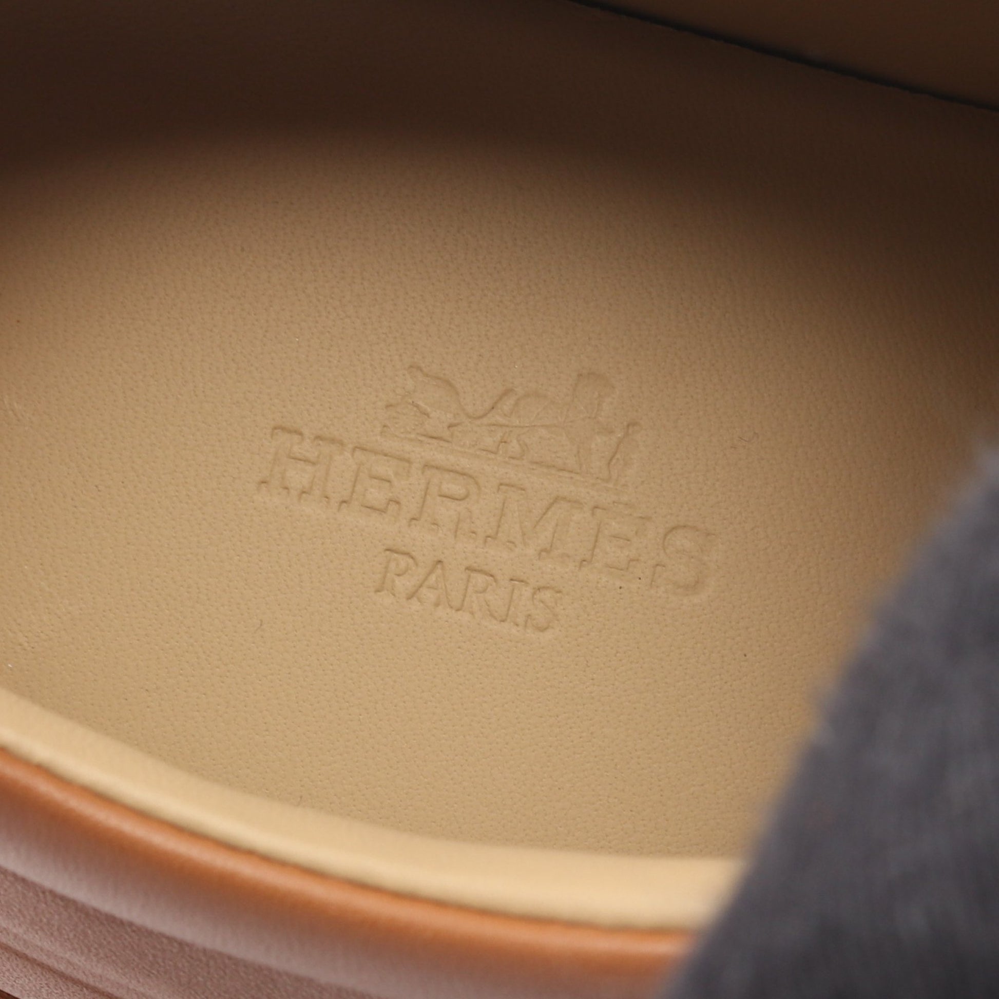 イージー スニーカー レザー スエード ライトブラウン エルメス シューズ HERMES