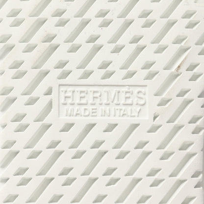 フロコン ブーツ レザー ムートン ホワイト ライトブラウン エルメス シューズ HERMES