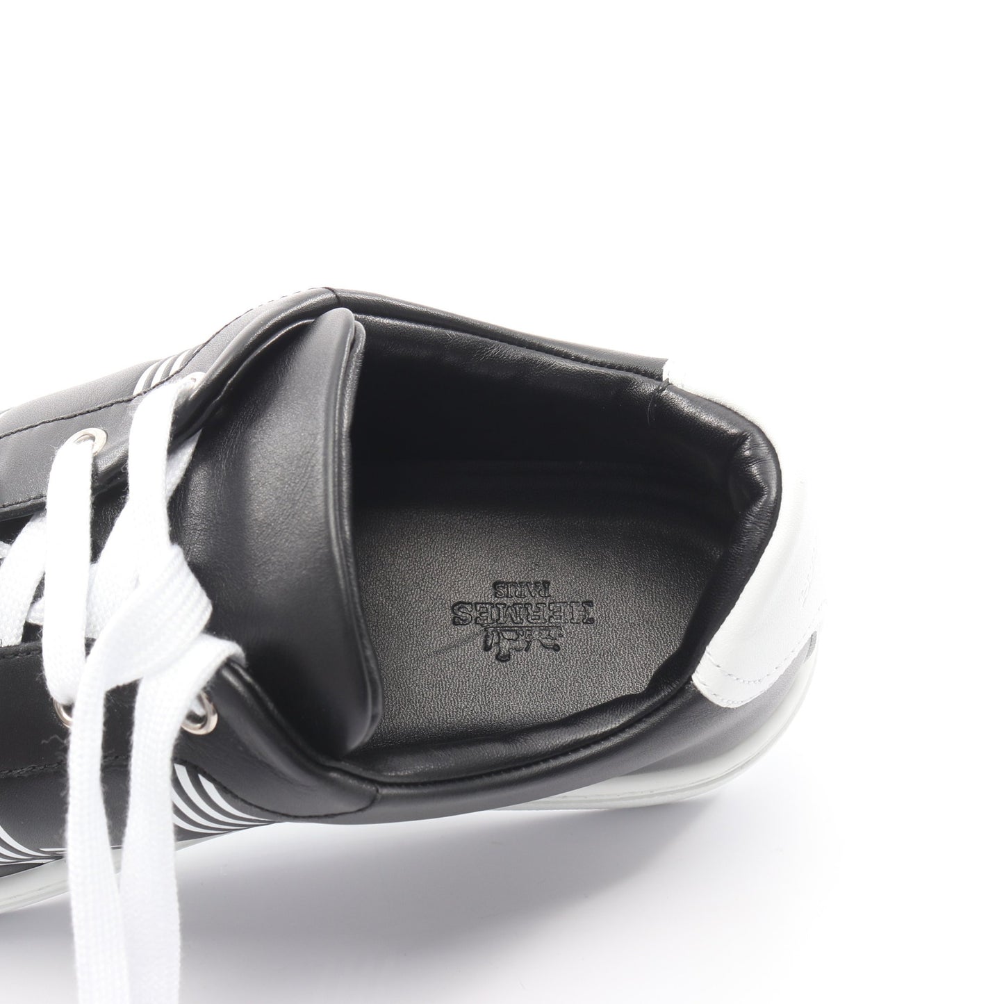 アヴァンタージュ スニーカー レザー ブラック ホワイト エルメス シューズ HERMES
