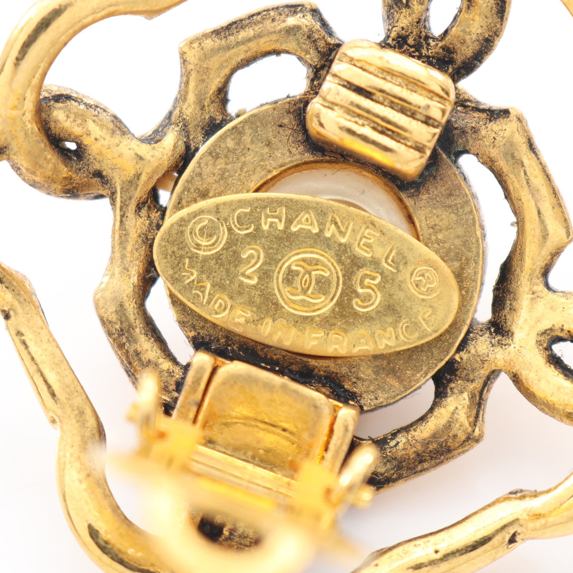 ココマーク イヤリング GP フェイクパール ゴールド オフホワイト 25 シャネル アクセサリー CHANEL