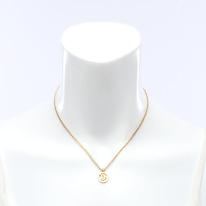 サークルロゴ ネックレス GP ラインストーン ゴールド クリア クリスチャンディオール アクセサリー Christian Dior