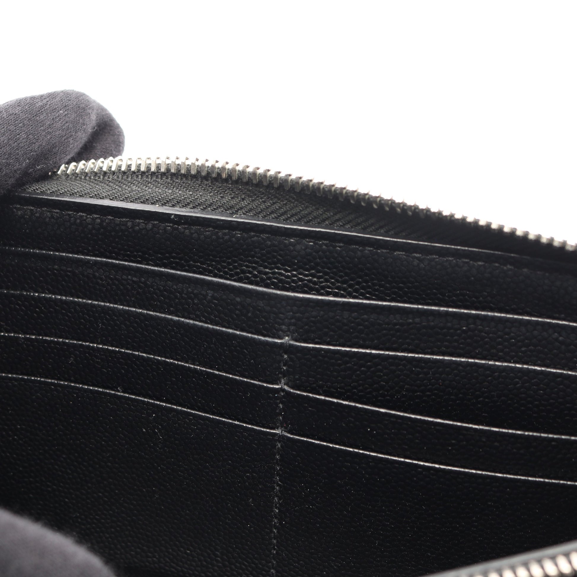 モノグラム サンローラン ラウンドファスナー長財布 レザー ブラック サンローランパリ 財布・小物 SAINT LAURENT PARIS