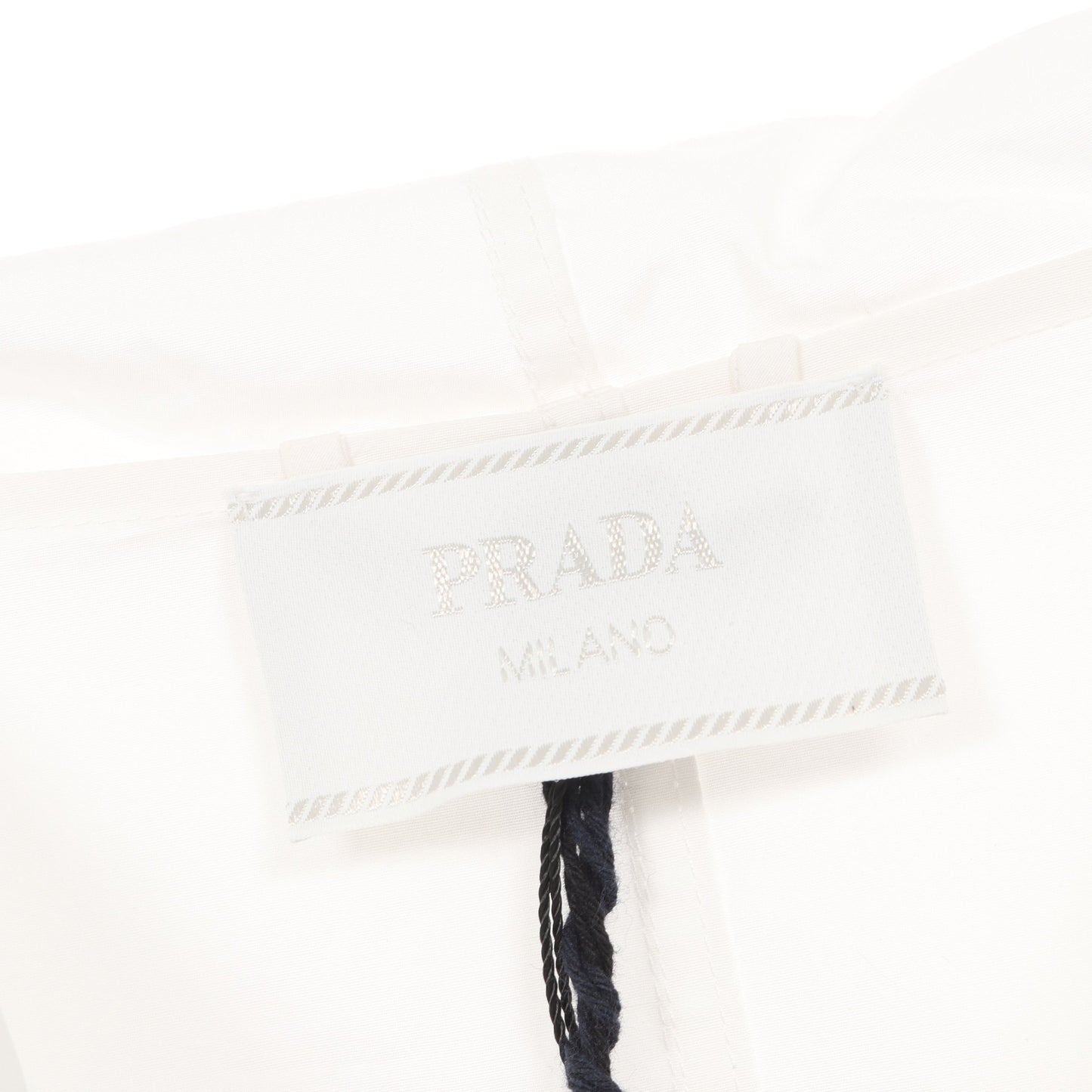 フィッシュテール フーデッド コート コットン ホワイト プラダ アウター PRADA