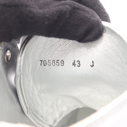 TREAD SLICK ハイカットスニーカー レザー シルバー アレキサンダーマックイーン シューズ ALEXANDER MCQUEEN