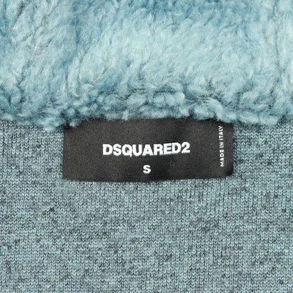 ボアフリース ジャケット ライトブルー マルチカラー フード付き ディースクエアード アウター DSQUARED2