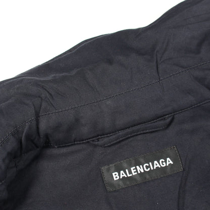 レイヤードライク コート チェック コットン レッド ネイビー ブラック バレンシアガ アウター BALENCIAGA