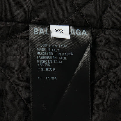 レイヤードライク コート チェック コットン レッド ネイビー ブラック バレンシアガ アウター BALENCIAGA