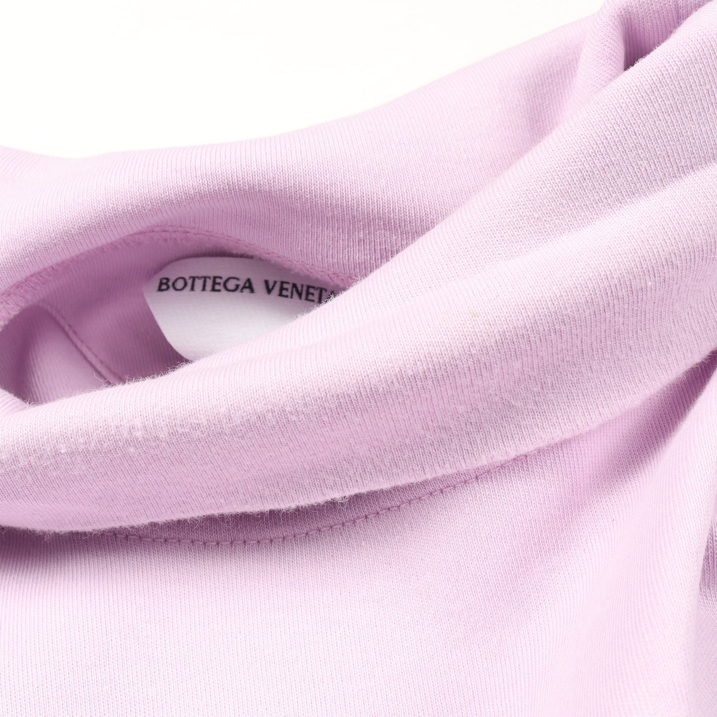 カットソー タートルネック ロゴ刺繍 コットン ライトパープル ボッテガヴェネタ トップス BOTTEGA VENETA