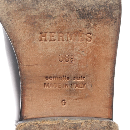ジャンピング ケリー ブーツ レザー ブラック エルメス シューズ HERMES