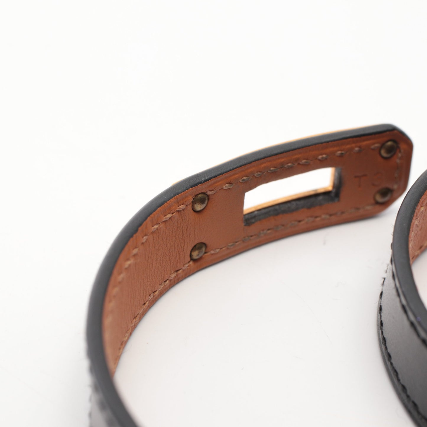 ケリー ドゥブルトゥール ブレスレット ボックスカーフ ブラック ゴールド金具 A刻印 エルメス アクセサリー HERMES