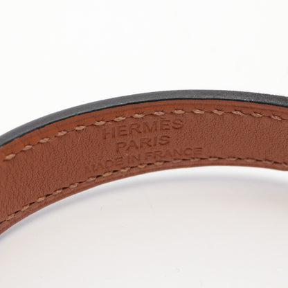 ケリー ドゥブルトゥール ブレスレット ボックスカーフ ブラック ゴールド金具 A刻印 エルメス アクセサリー HERMES