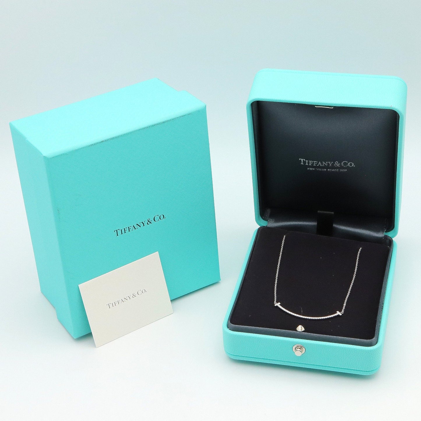 Tスマイル スモール ダイヤ ネックレス ネックレス K18WG ダイヤモンド クリア ホワイトゴールド ティファニー アクセサリー TIFFANY & Co.