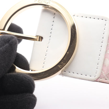 ベルト キャンバス レザー レッド マルチカラー ゴールド金具 フェンディ 財布・小物 FENDI