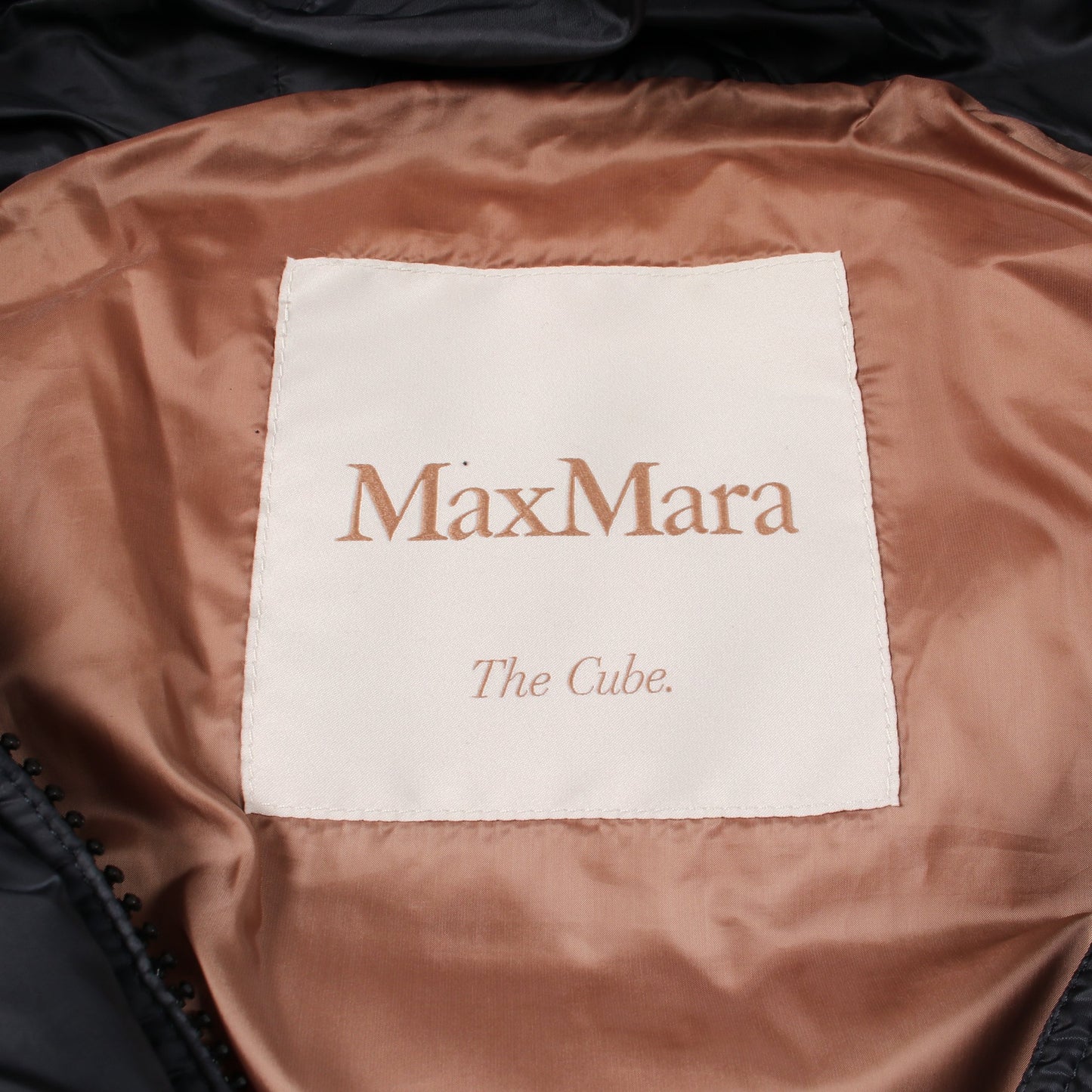 THE CUBE フード付き ダウンジャケット ネイビー マックスマーラ アウター Max Mara