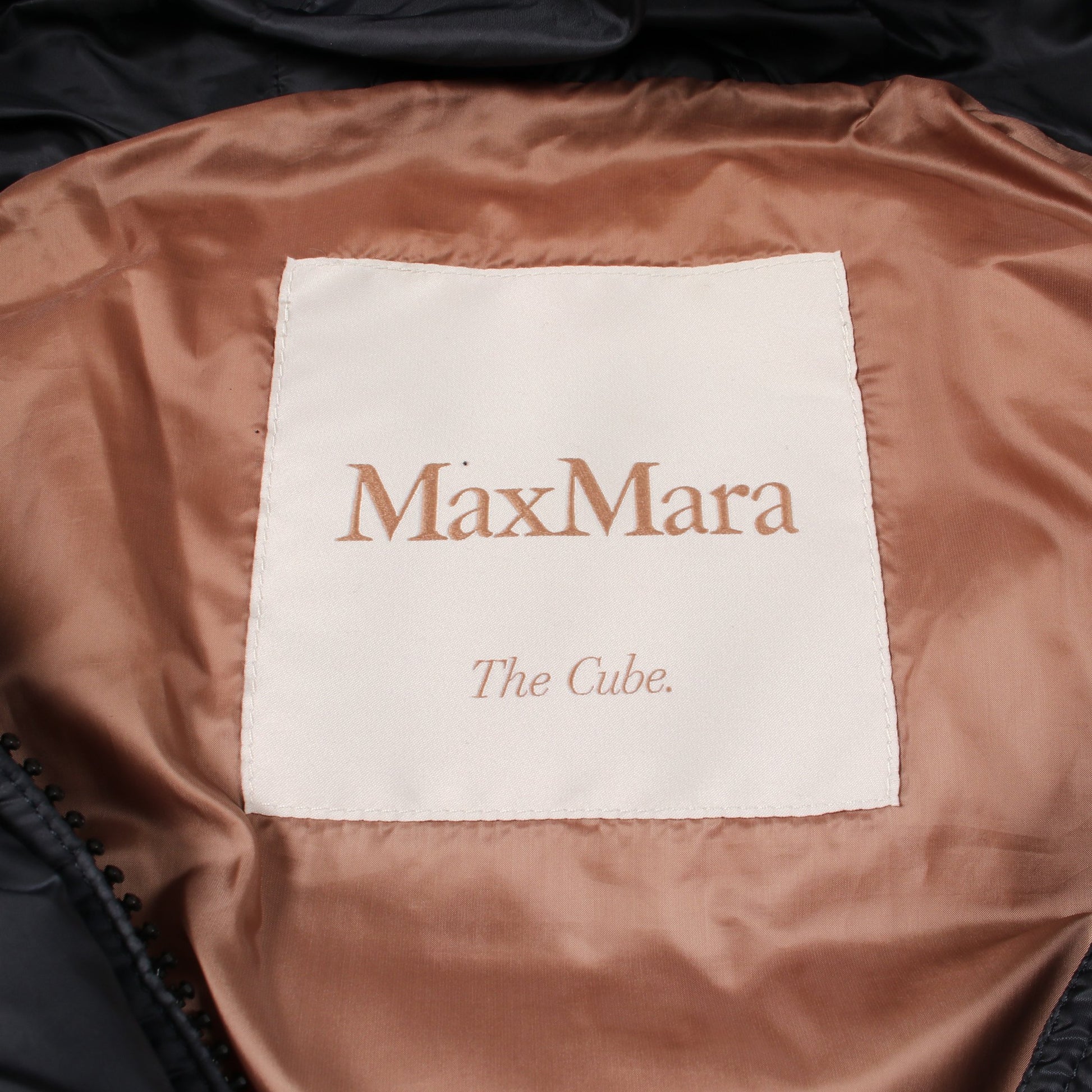 THE CUBE フード付き ダウンジャケット ネイビー マックスマーラ アウター Max Mara