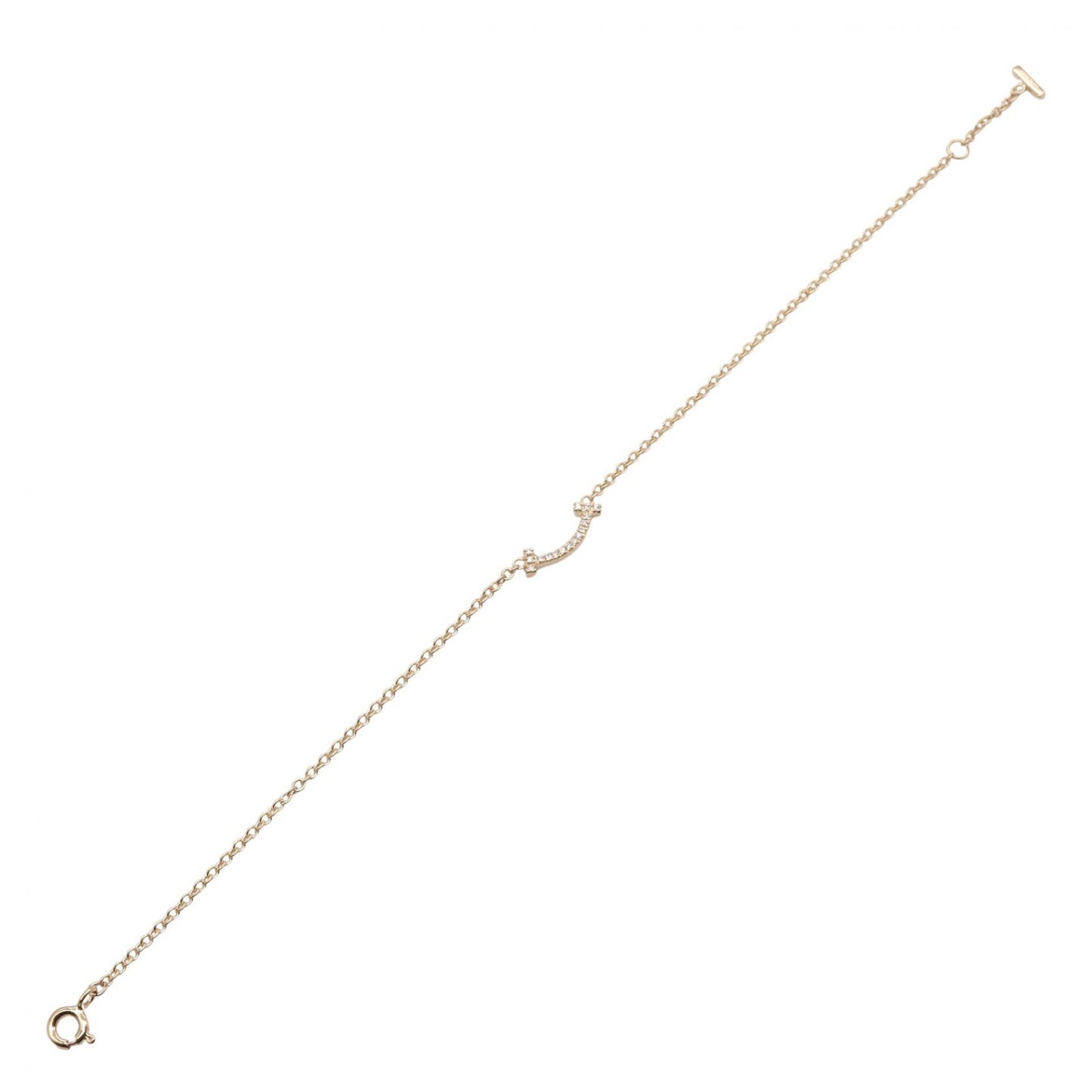 Tスマイル ミニ ブレスレット ダイヤ ブレスレット K18PG ダイヤモンド ピンクゴールド クリア ティファニー アクセサリー TIFFANY & Co.