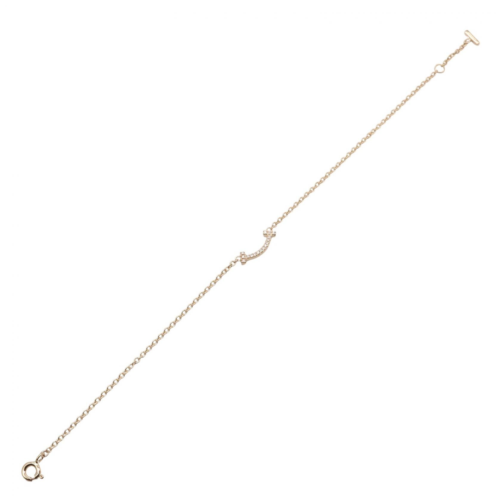 Tスマイル ミニ ブレスレット ダイヤ ブレスレット K18PG ダイヤモンド ピンクゴールド クリア ティファニー アクセサリー TIFFANY & Co.