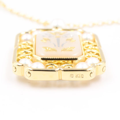 ピクウェ パール ネックレス ネックレス K18YG パール イエローゴールド ホワイト ミキモト アクセサリー MIKIMOTO