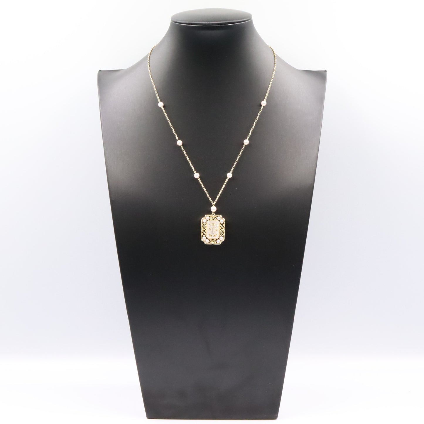 ピクウェ パール ネックレス ネックレス K18YG パール イエローゴールド ホワイト ミキモト アクセサリー MIKIMOTO