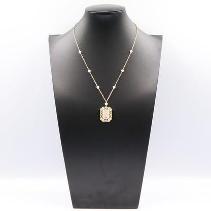 ピクウェ パール ネックレス ネックレス K18YG パール イエローゴールド ホワイト ミキモト アクセサリー MIKIMOTO