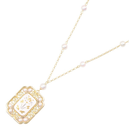 ピクウェ パール ネックレス ネックレス K18YG パール イエローゴールド ホワイト ミキモト アクセサリー MIKIMOTO