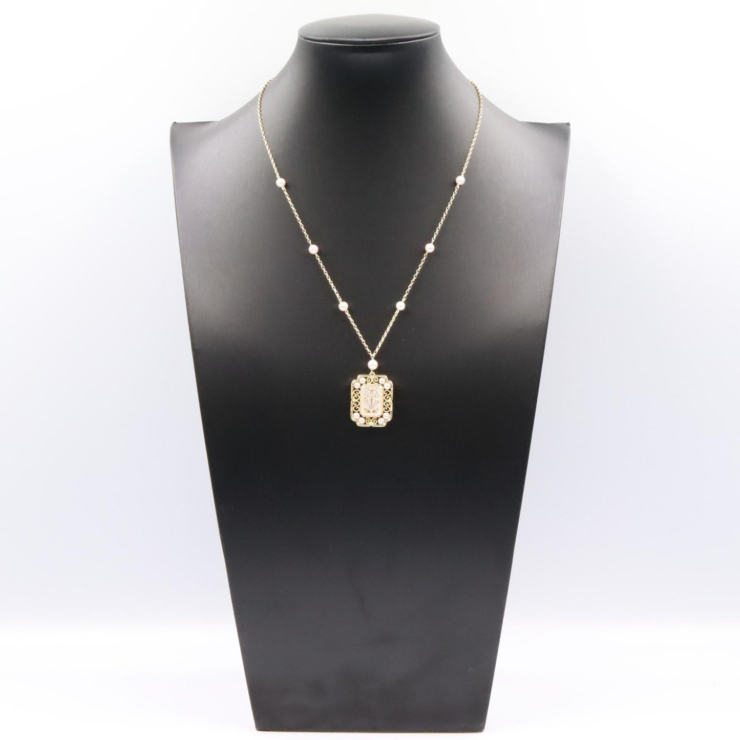 ピクウェ パール ネックレス ネックレス K18YG パール イエローゴールド ホワイト ミキモト アクセサリー MIKIMOTO