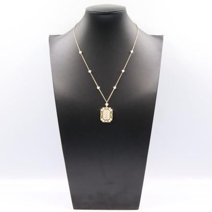 ピクウェ パール ネックレス ネックレス K18YG パール イエローゴールド ホワイト ミキモト アクセサリー MIKIMOTO