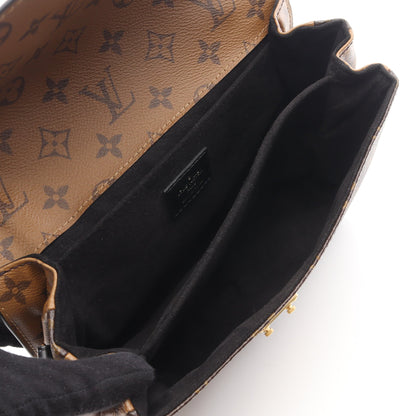 ポシェット メティス MM モノグラムリバース ハンドバッグ PVC レザー ブラウン ブラック 2WAY ルイヴィトン バッグ LOUIS VUITTON