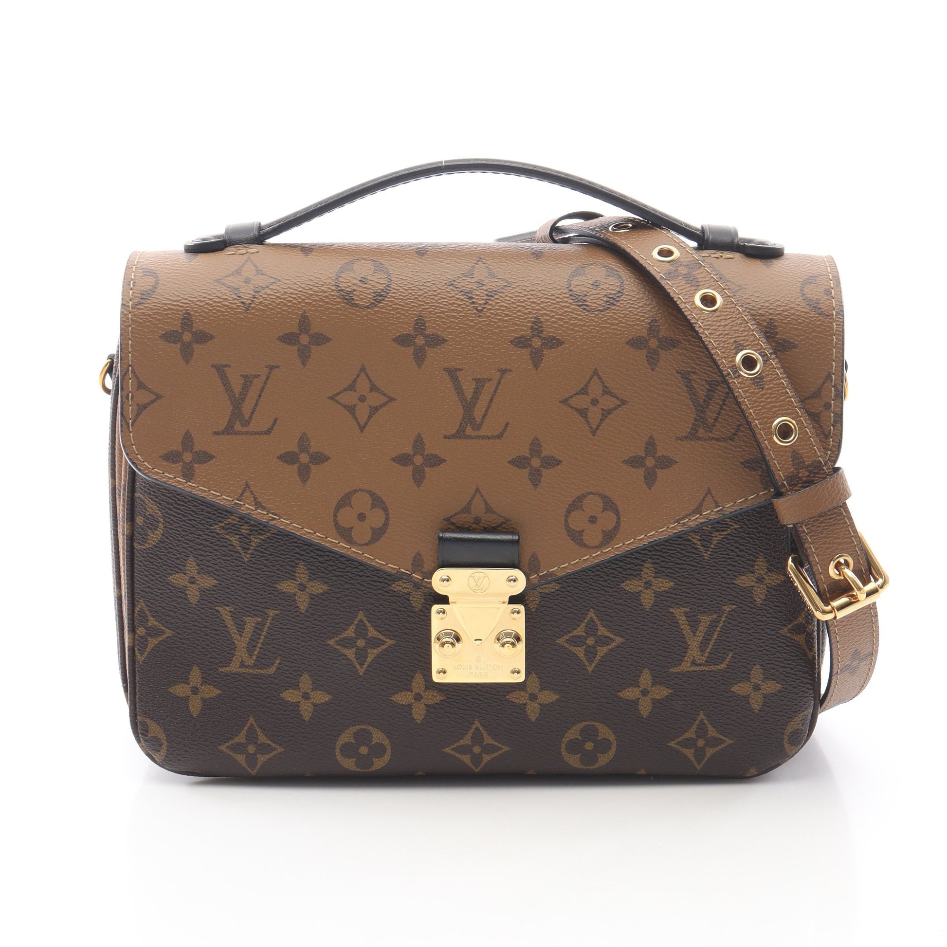 ポシェット メティス MM モノグラムリバース ハンドバッグ PVC レザー ブラウン ブラック 2WAY ルイヴィトン バッグ LOUIS VUITTON