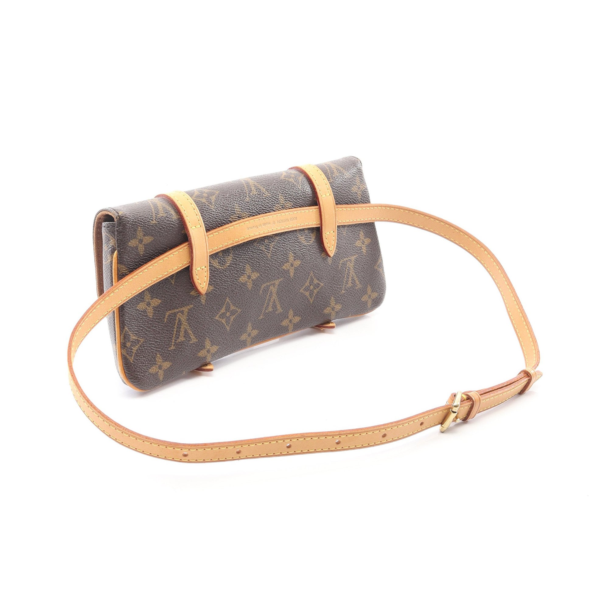 ポシェット マレル モノグラム ボディバッグ ウエストバッグ PVC レザー ブラウン ルイヴィトン バッグ LOUIS VUITTON
