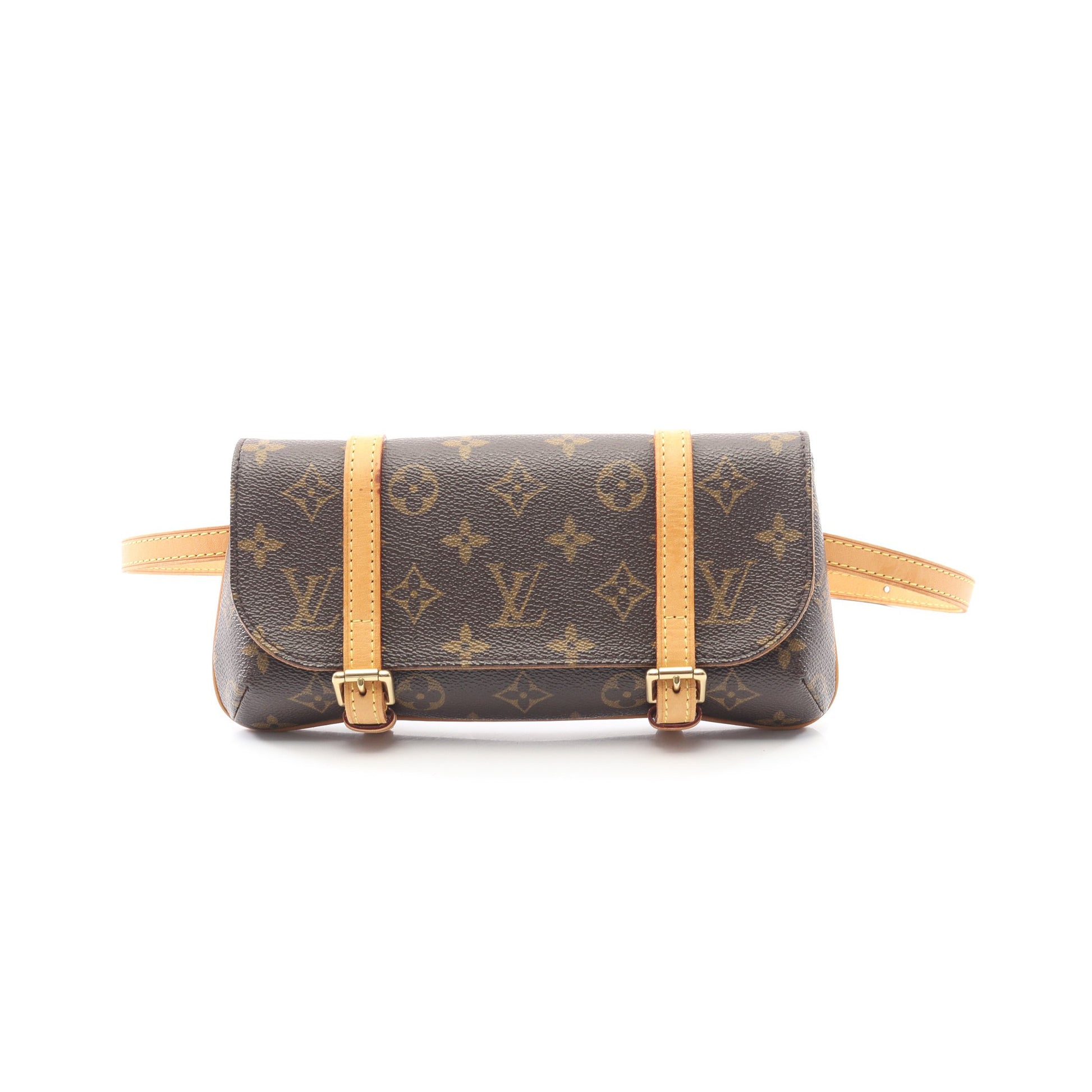 ポシェット マレル モノグラム ボディバッグ ウエストバッグ PVC レザー ブラウン ルイヴィトン バッグ LOUIS VUITTON