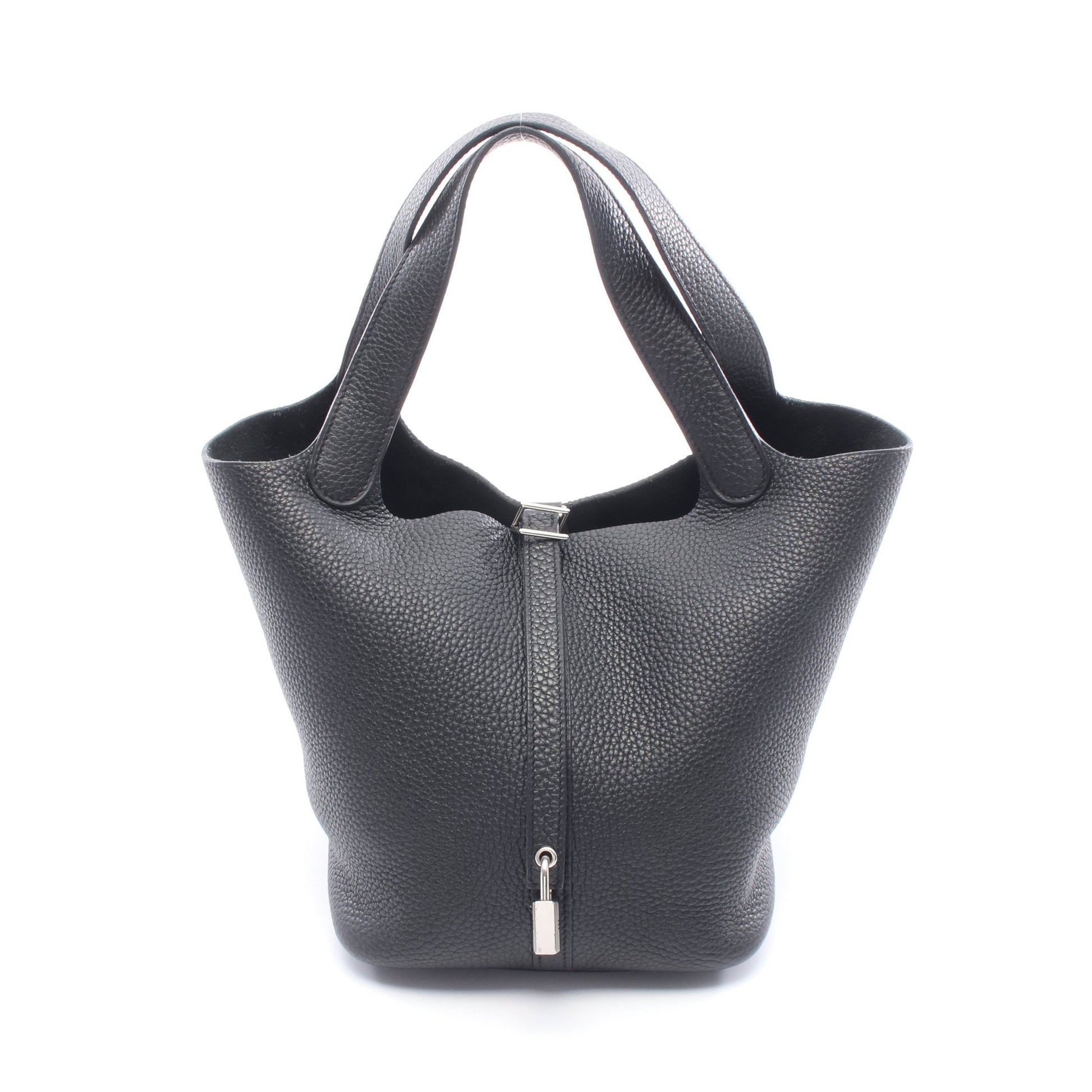 ピコタンロックMM ハンドバッグ トリヨンクレマンス ブラック シルバー金具 Z刻印 エルメス バッグ HERMES