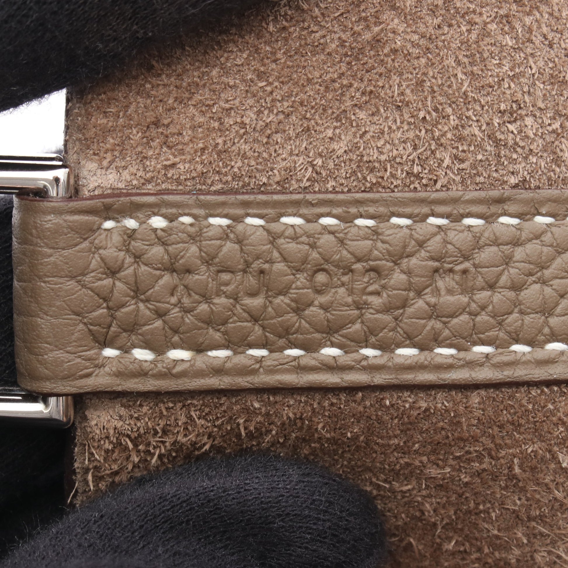 ピコタンロックPM エトゥープ ハンドバッグ トリヨンクレマンス グレーブラウン シルバー金具 X刻印 エルメス バッグ HERMES