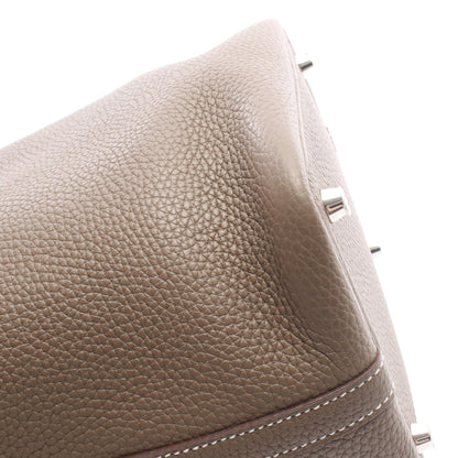 ピコタンロックPM エトゥープ ハンドバッグ トリヨンクレマンス グレーブラウン シルバー金具 X刻印 エルメス バッグ HERMES