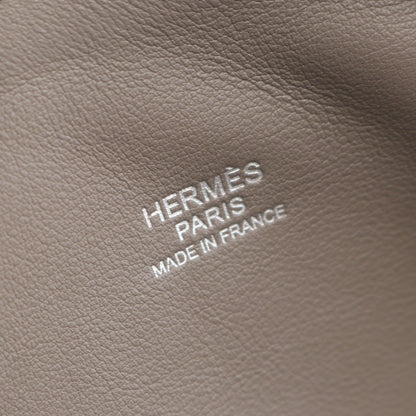 ボリード31 エタン ハンドバッグ トリヨンクレマンス グレー シルバー金具 2WAY C刻印 エルメス バッグ HERMES