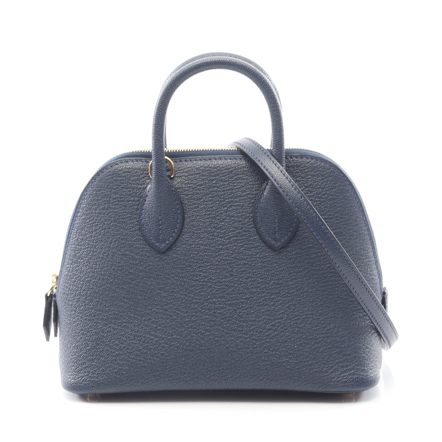 ボリード1923 ミニ ブルーネイビー ハンドバッグ シェーブル ネイビー ゴールド金具 2WAY K刻印 エルメス バッグ HERMES