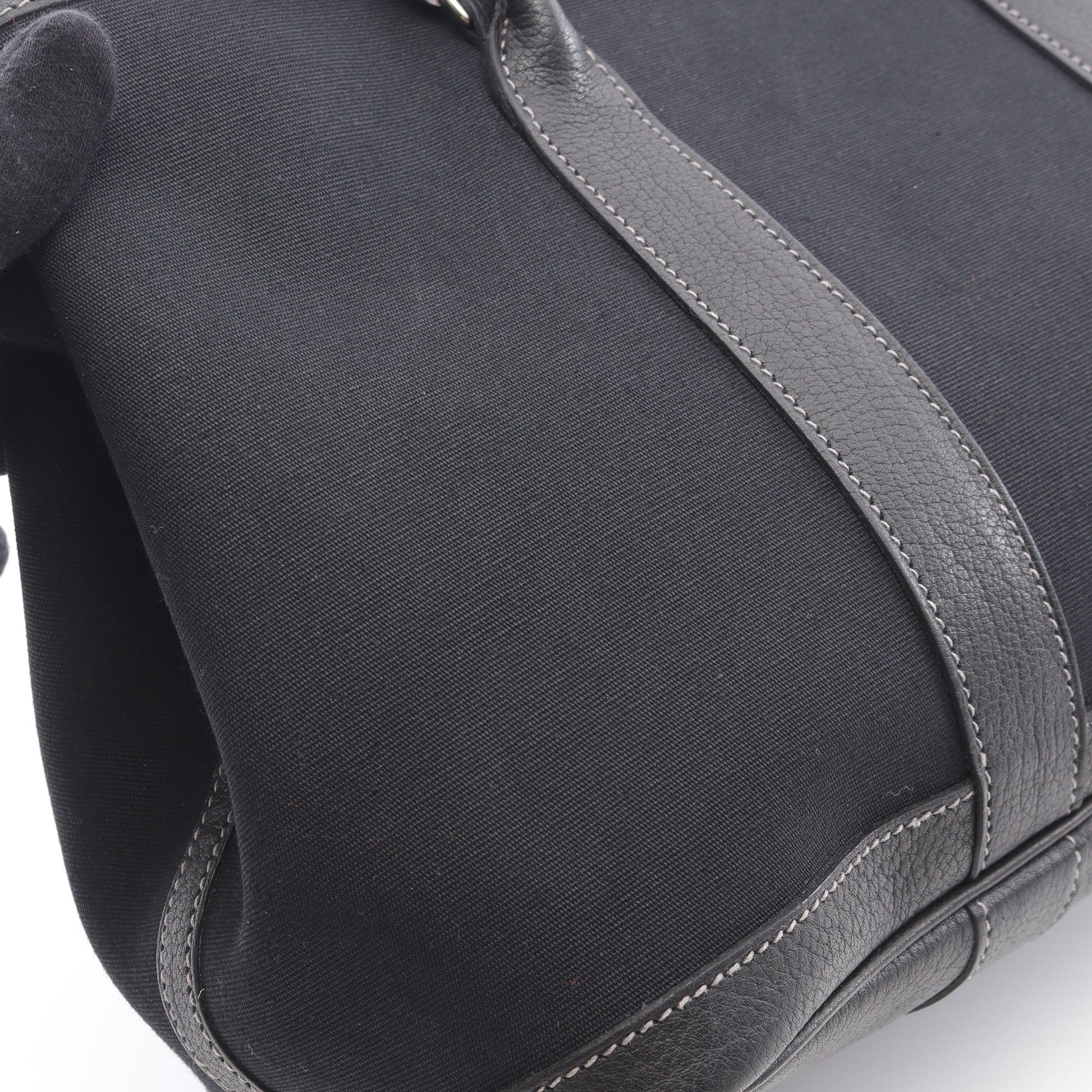 ガーデンパーティTPM ハンドバッグ トートバッグ ネゴンダ トワルオフィシエ ブラック シルバー金具 2WAY □H刻印 エルメス バッグ HERMES