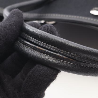 ガーデンパーティTPM ハンドバッグ トートバッグ ネゴンダ トワルオフィシエ ブラック シルバー金具 2WAY □H刻印 エルメス バッグ HERMES